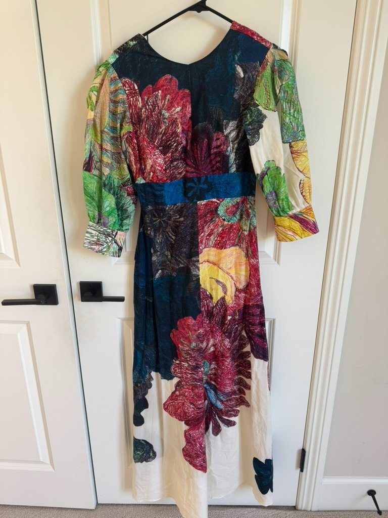 Nwt Saaksha & Kinni Daisy Print Floral A Line Maxi Dress Size S — image 6 of 8